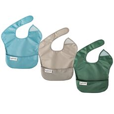 Tiny Twinkle: Σαλιάρα με τσέπη Solid  (3 τεμάχια)