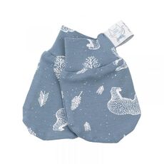 Bear Dusty Blue newborn mittens