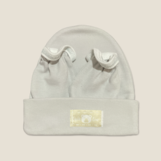 Gray Cap and Gloves Set