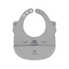Βρεφική Σαλιάρα Σιλικόνης- Kikkaboo Silicone Bib Grey