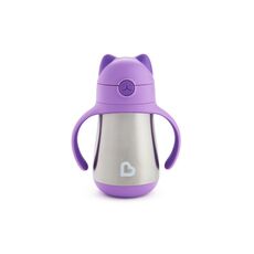 Munchkin Ανοξείδωτο Ισοθερμικό Παγούρι Με Καλαμάκι Μοβ