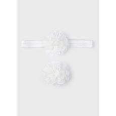 Bow and Bow Set Newborn Girl Mayoral White