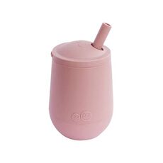 Ezpz Educational glass Mini Cup + straw pink