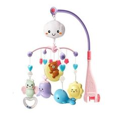 Musical projector spinner – Kikka Boo Bear on moon Pink