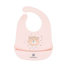 Βρεφική Σαλιάρα Σιλικόνης- Kikkaboo Silicone Bib SAVANNA PINK