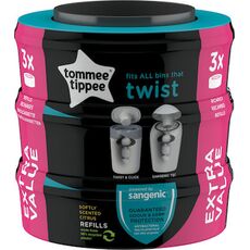 Tommee Tippee Ανταλλακτικές Σακούλες Κάδων για Πάνες Twist and Click 3τμχ