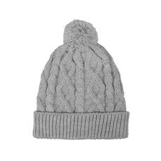 Children's hat pom pom gray