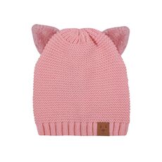 Βρεφικό σκουφί με αυτάκια σχ.ροζ