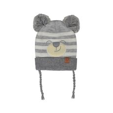 Gray bear baby cap