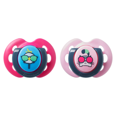 Tommee Tippee Fun Style Ορθοδοντική Πιπίλα Σιλικόνης Σιλικόνης 0-6m Ροζ 2τμχ