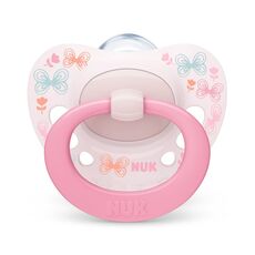NUK Signature Silicone Pacifier 0-6 size pink