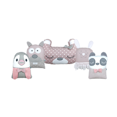 Baby star Πάντα Κούνιας από 5 μαξιλαράκια Tiny Friends Σάπιο Μήλο