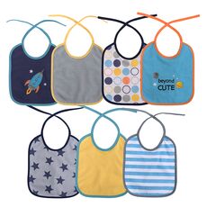 Σαλιάρες σετ 7 τμχ με κορδόνι Lorelli σχ. boy