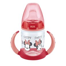 NUK First Choice Μπιμπερό Εκπαίδευσης Disney Mickey 150 Ml Με Στόμιο Σιλικόνης & 2 Λαβές Κόκκινο