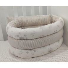 Always flowers beige crib