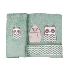 Tiny Friends Olive Baby Star Towel Set