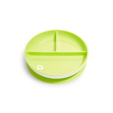 Munchkin Αντιολισθητικό Πιάτο Με Χωρίσματα green