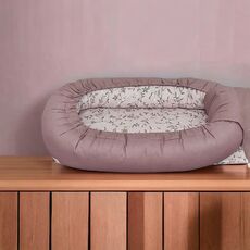 Φωλίτσα Βαμβακερή 2 σε 1 σχ. old pink flowers