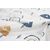 Dimcol Σεντόνια Εμπριμέ Σετ 3 τεμ bebe Rainbow 574 120X160 White-Blue 100% Cotton
