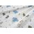 Dimcol Σεντόνια Εμπριμέ Σετ 3 τεμ bebe Happy Safari 711 120X160 White-Sky Blue 100% Cotton