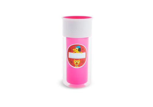 MUNCHKIN Κύπελο Miracle 360° Insulated Sticker Cup Pink 266ml