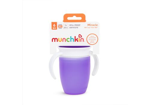 Munchkin Εκπαιδευτικό Ποτήρι Miracle 360° Μοβ