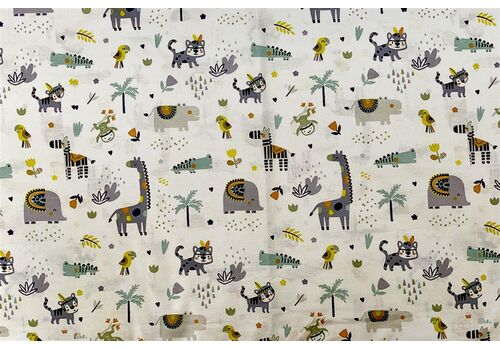 ΣΕΝΤΟΝΑΚΙ ΛΙΚΝΟΥ BEBE ZOO 557 80X110 WHITE-GREY 100% COTTON