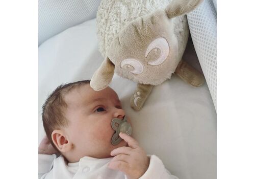 Ewan το προβατάκι DELUXE: Βοήθημα Ύπνου με αισθητήρα κλάματος και φως beige