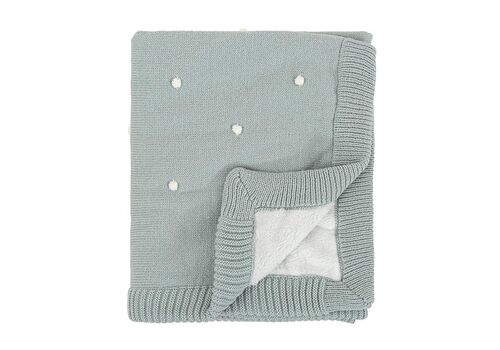 Κουβέρτα Πλεκτή με Fleece Coralina Μέντα | 80x110εκ. Κουβέρτα Πλεκτή με Fleece Coralina Μέντα | 80x110εκ.