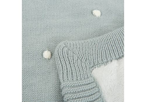 Κουβέρτα Πλεκτή με Fleece Coralina Μέντα | 80x110εκ. Κουβέρτα Πλεκτή με Fleece Coralina Μέντα | 80x110εκ.