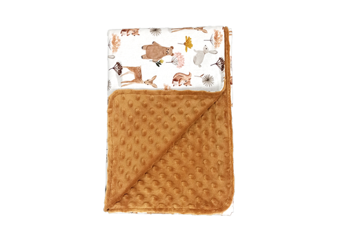 Βρεφική κουβέρτα με σχέδιο FOREST ΚΑΜΕΛ Large