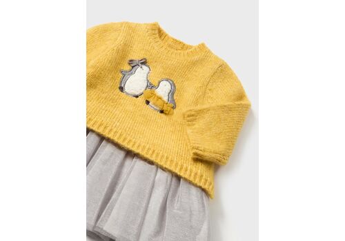 Mayoral Φόρεμα πλεκτό με τούλι 2865-038