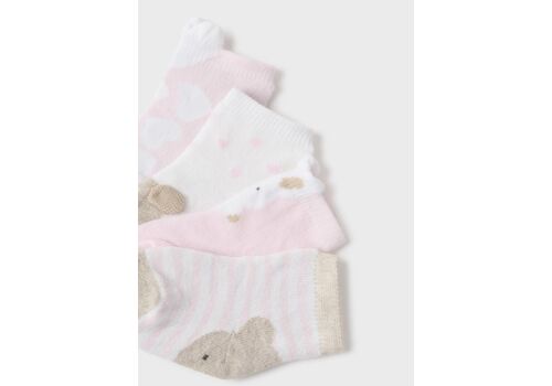 Mayoral Σετ 4 καλτσάκια οργανικό βαμβάκι ροζ 9711-056