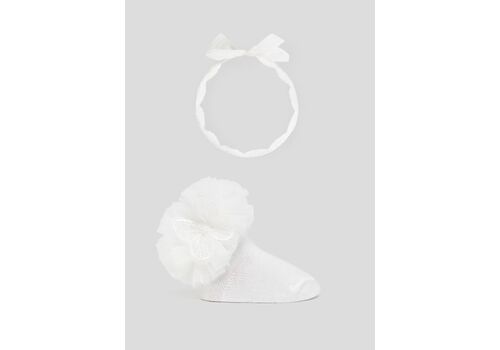 Σετ καλτσάκια και κορδέλα οργανικό βαμβάκι 9710-093