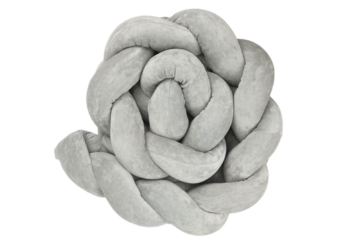 Πάντα Πλεξούδα Βελουτέ Γκρι