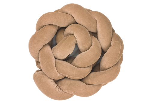 Πάντα Πλεξούδα Βελουτέ Καμηλό