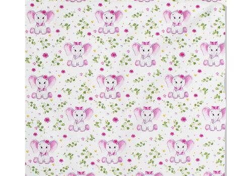 ΠΑΝΑ ΧΑΣΕΣ BEBE ELEPHANT 173 80Χ80 WHITE-PINK COTTON 100%