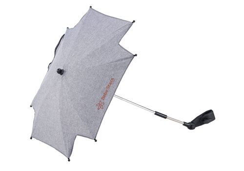 Ομπρέλα καροτσιού ΡΥΘΜΙΖΟΜΕΝΗ ΜΕΓΑΛΗ ΓΚΡΙ BEBE STARS