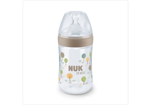 NUK Nature Sense Μπιμπερό πλαστικό 260ml Temperature Control σχ γκρι