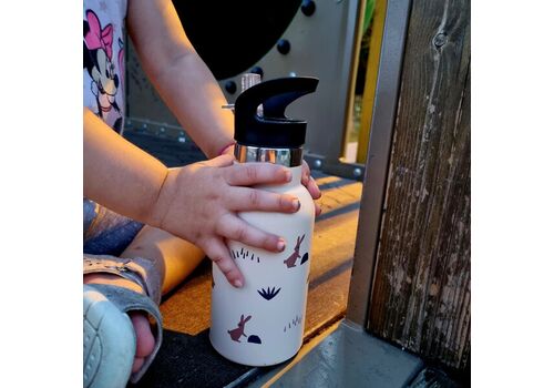 Fresk: Θερμός από ανοξείδωτο ατσάλι 350ml με διπλό πώμα  Rabbits Sandshell