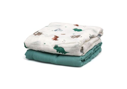 Πάνα Μουσελίνα Bamboo 120*120cm  Dinos | Σετ 2τμχ.