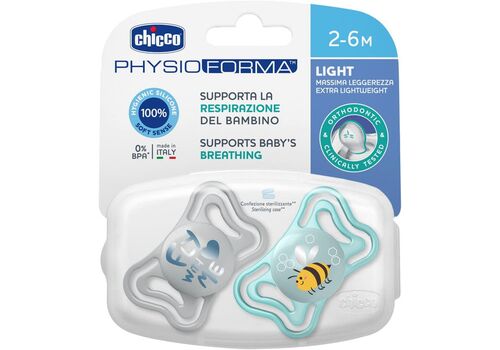 Chicco Πιπίλα PhysioForma Light ΣΙΕΛ 2-6Μ (2τμχ)