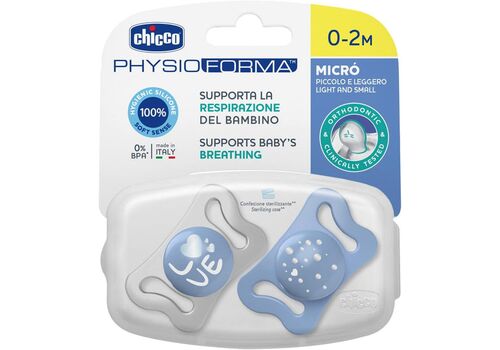 Chicco Πιπίλα PhysioForma Micro ΣΙΕΛ 0-2m+ (2TMX)