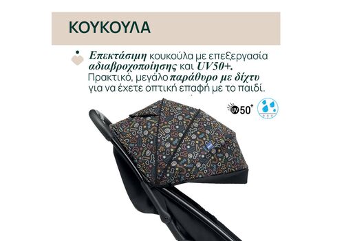 Καρότσι Chicco GLEE /75 PLAYFUL BLACK