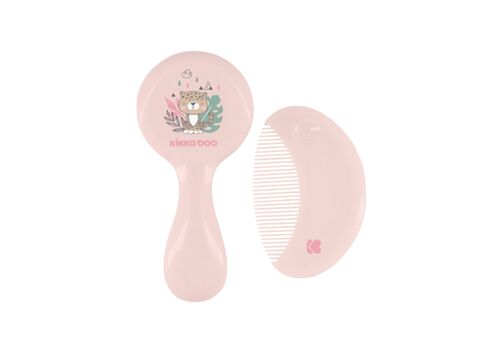 KIKKABOO ΣΕΤ ΒΡΕΦΙΚΗ ΒΟΥΡΤΣΑ ΜΕ ΦΥΣΙΚΗ ΤΡΙΧΑ ΚΑΙ ΧΤΕΝΑ ΡΟΖ