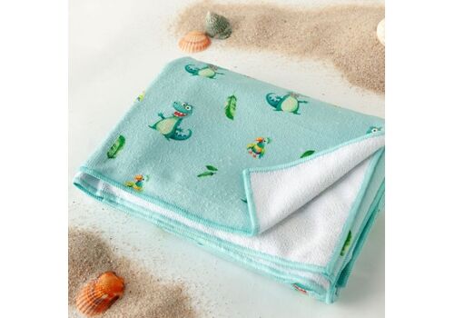 Πετσέτα Παραλίας Microfiber Crocodile Μέντα 75x150εκ.