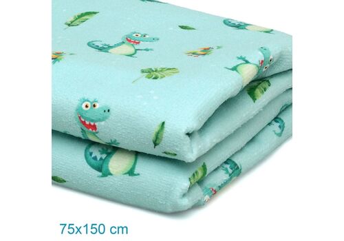Πετσέτα Παραλίας Microfiber Crocodile Μέντα 75x150εκ.