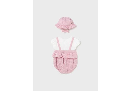 Mayoral Φορμάκι σχέδιο σαλοπέτα με καπέλο Better Cotton 1602-091