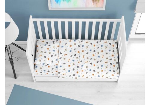 Σεντόνια Κούνιας Φανελένια  Zoo 29   3τμχ Dimcol