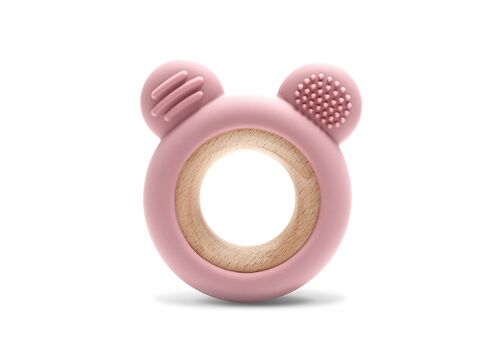 Lorelli Μασητικο Σιλικονης με Οξια ΑΡΚΟΥΔΑΚΙ Pink